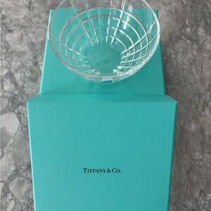 Tiffany & Co. Crystal Bowl with Iconic Blue Box